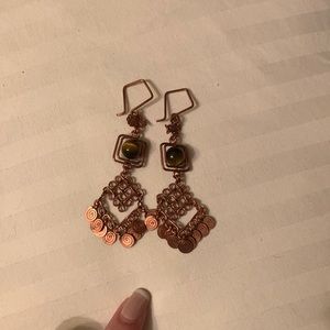 Handmade copper earrings